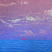Arambol sunset - acrilico su tela / acrylic on canvas, cm 70x100  (2014)