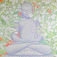 Meditation Buddha - acrilico su tela / acrylic on canvas, cm 100x140  (2006)