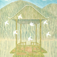 Temple 2 - acrilico su tela / acrylic on canvas, cm 100x150  (2003)